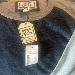 Jos. A. Bank longsleeve sweatshirt blue/gray Size Large- New with tags.